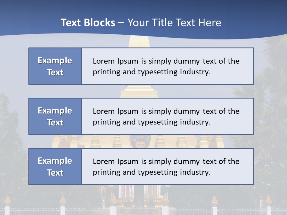 Stupa Plant Laos PowerPoint Template