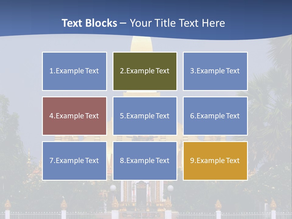 Stupa Plant Laos PowerPoint Template