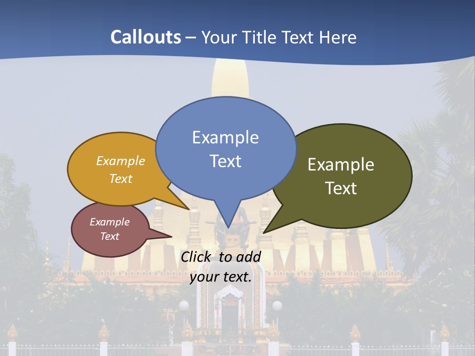 Stupa Plant Laos PowerPoint Template