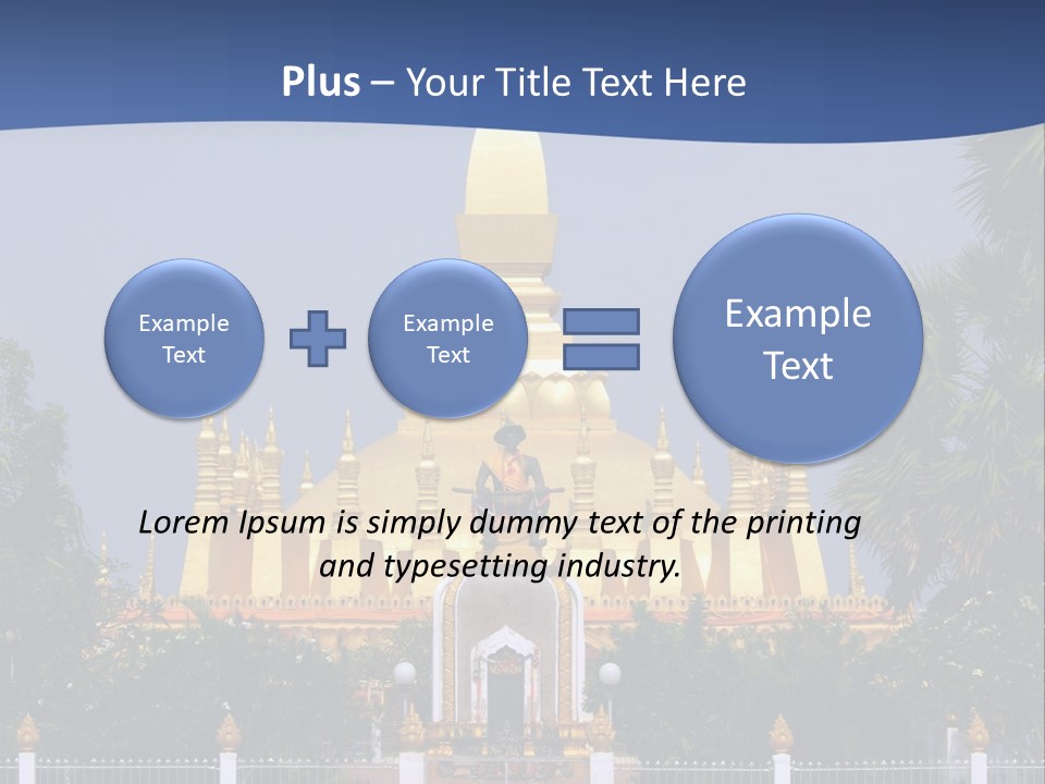 Stupa Plant Laos PowerPoint Template