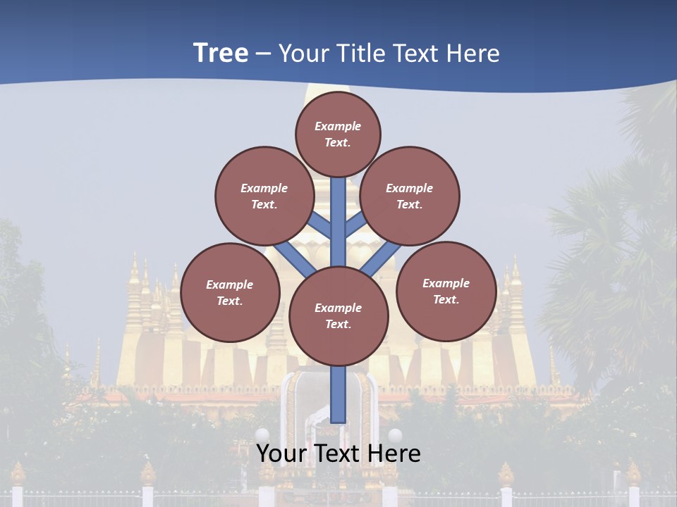 Stupa Plant Laos PowerPoint Template