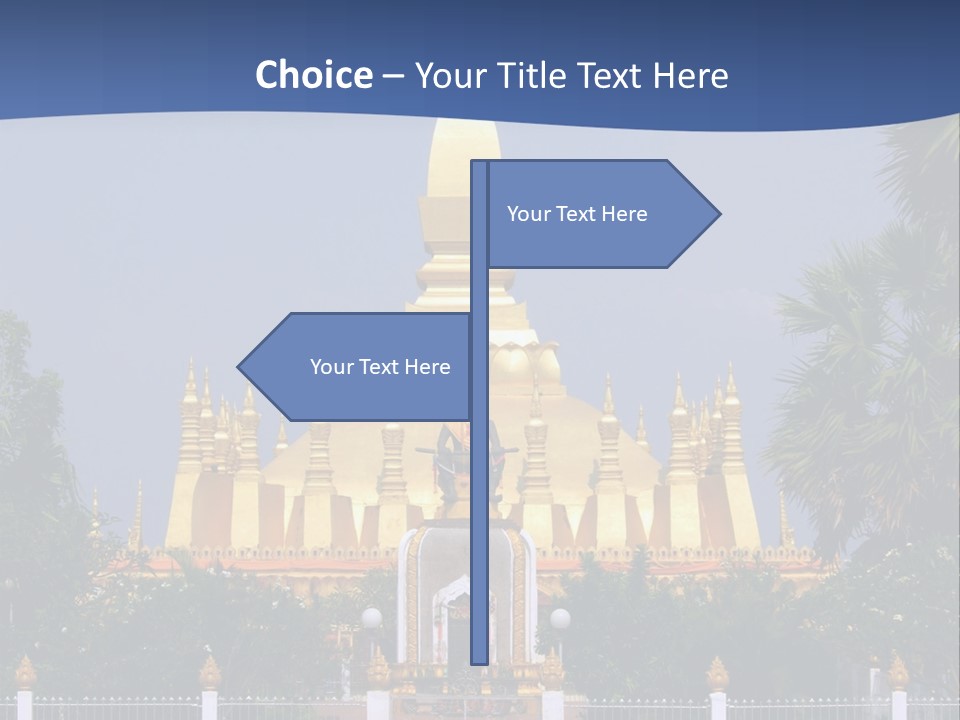 Stupa Plant Laos PowerPoint Template