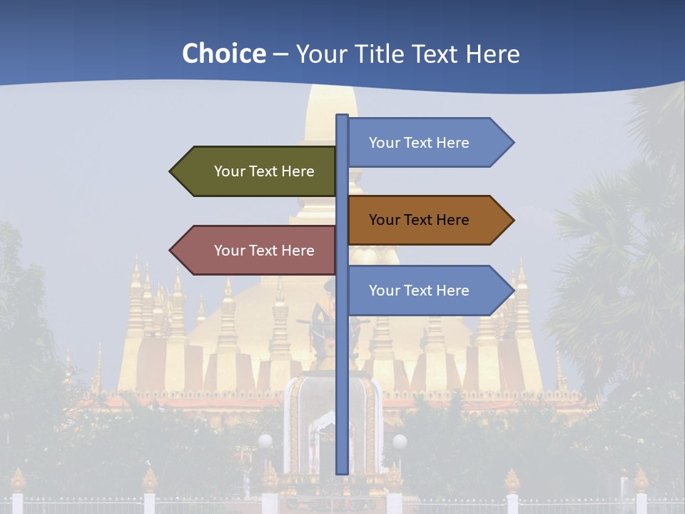 Stupa Plant Laos PowerPoint Template