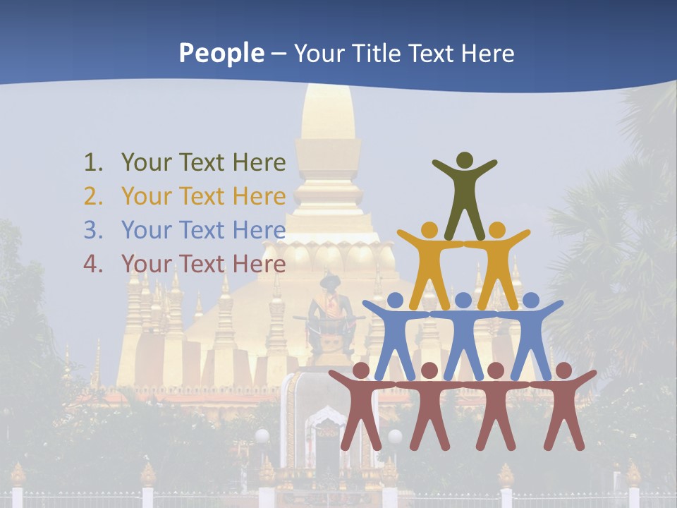 Stupa Plant Laos PowerPoint Template