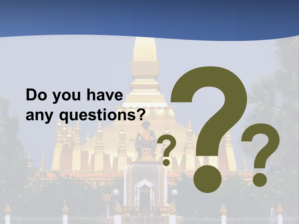 Stupa Plant Laos PowerPoint Template