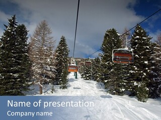 Outdoors Alba Skier PowerPoint Template