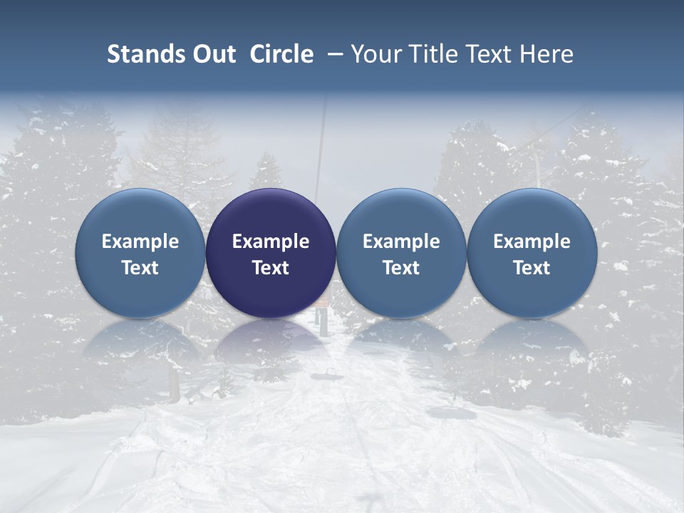 Outdoors Alba Skier PowerPoint Template