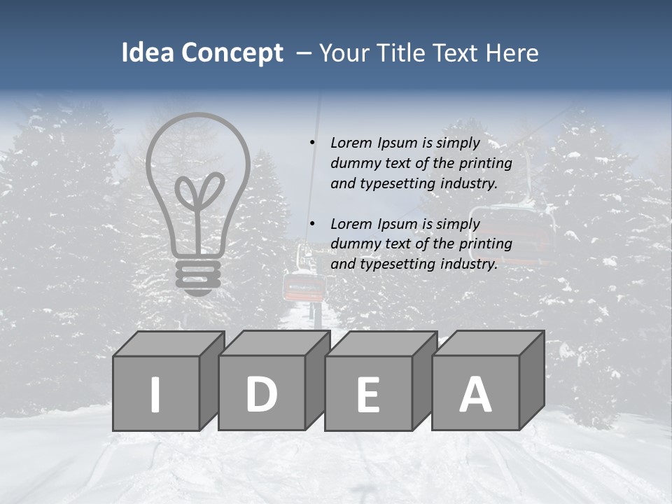 Outdoors Alba Skier PowerPoint Template