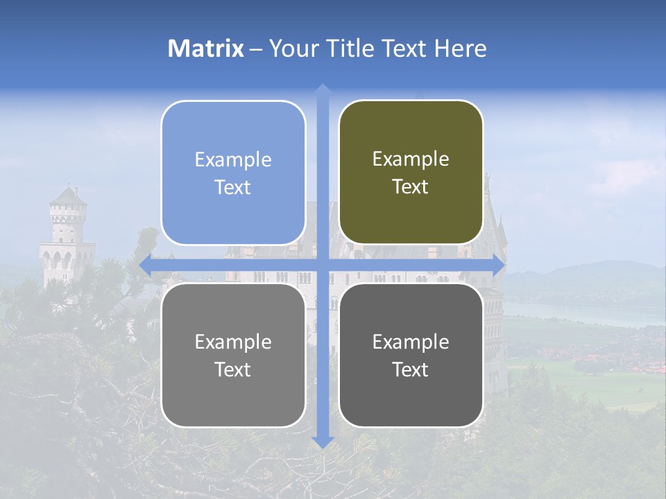 A Castle Is Shown With Trees In Front Of It PowerPoint Template