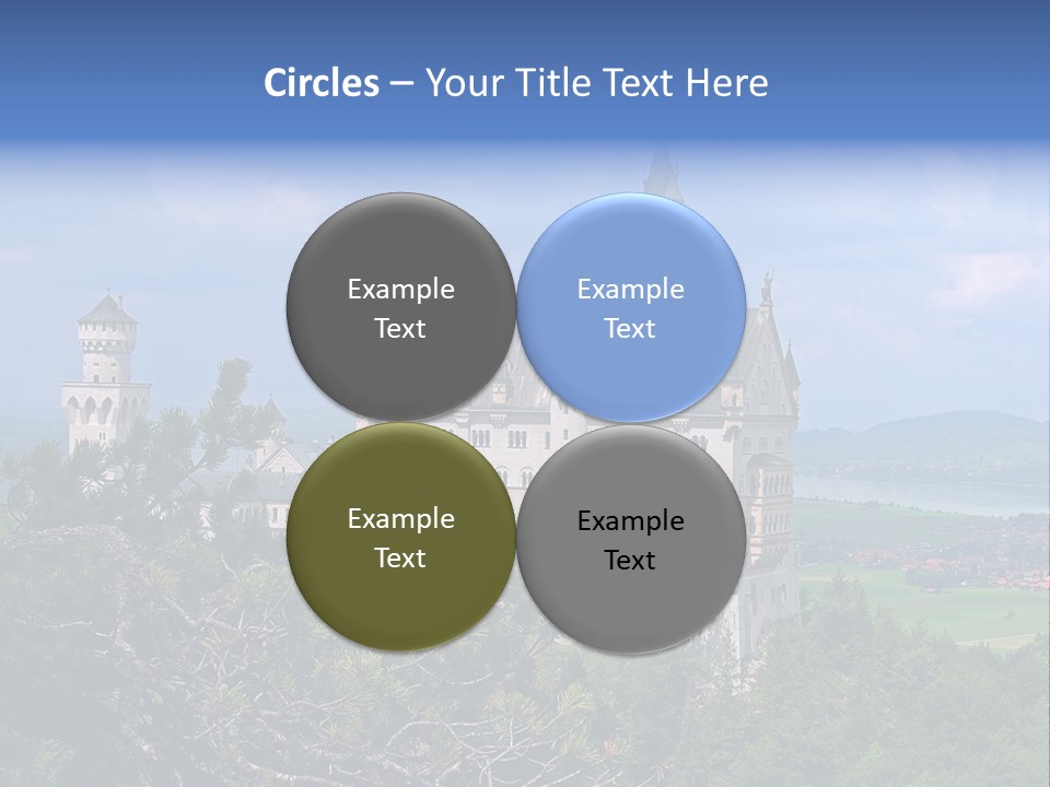 A Castle Is Shown With Trees In Front Of It PowerPoint Template