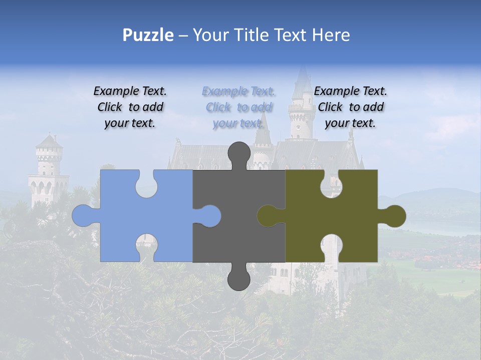 A Castle Is Shown With Trees In Front Of It PowerPoint Template