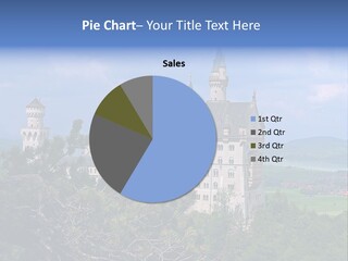 A Castle Is Shown With Trees In Front Of It PowerPoint Template