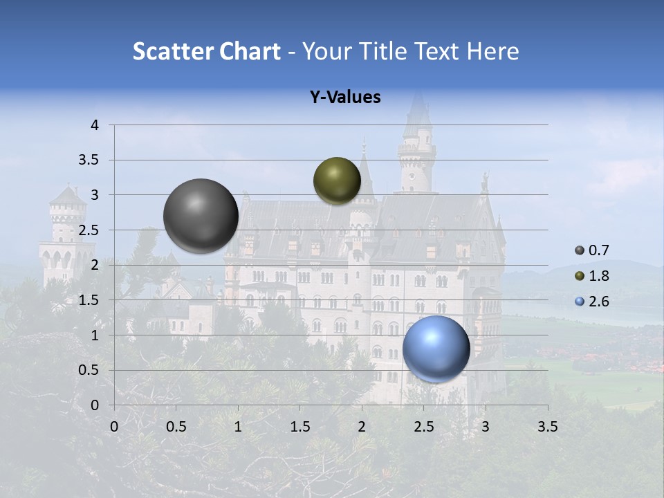 A Castle Is Shown With Trees In Front Of It PowerPoint Template