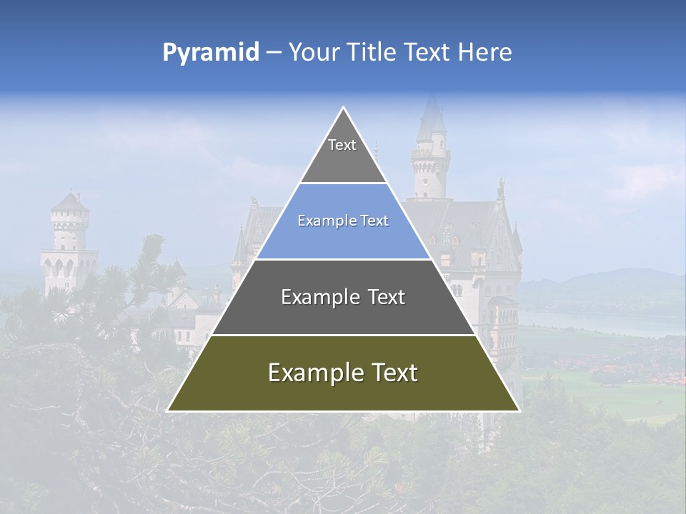 A Castle Is Shown With Trees In Front Of It PowerPoint Template