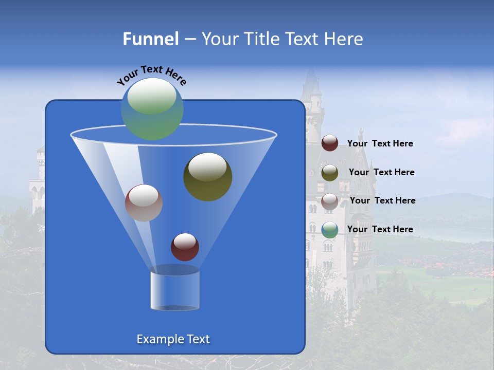 A Castle Is Shown With Trees In Front Of It PowerPoint Template