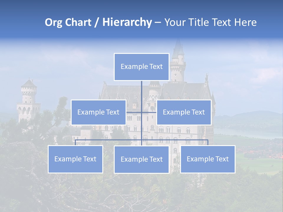 A Castle Is Shown With Trees In Front Of It PowerPoint Template