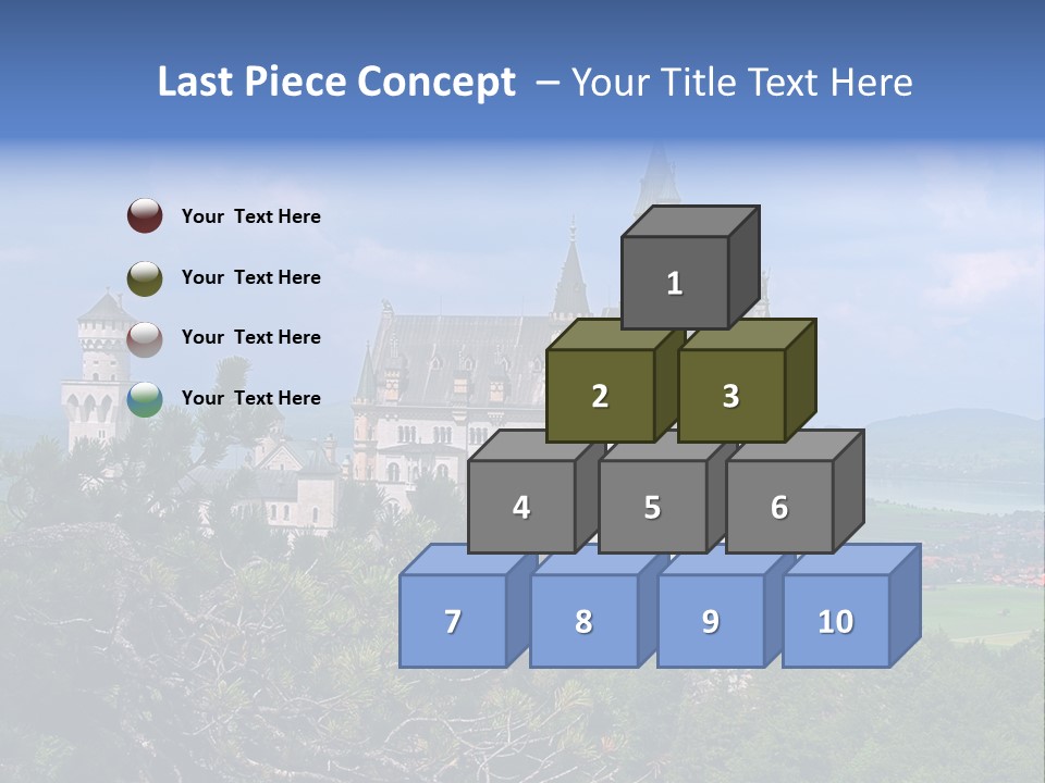 A Castle Is Shown With Trees In Front Of It PowerPoint Template