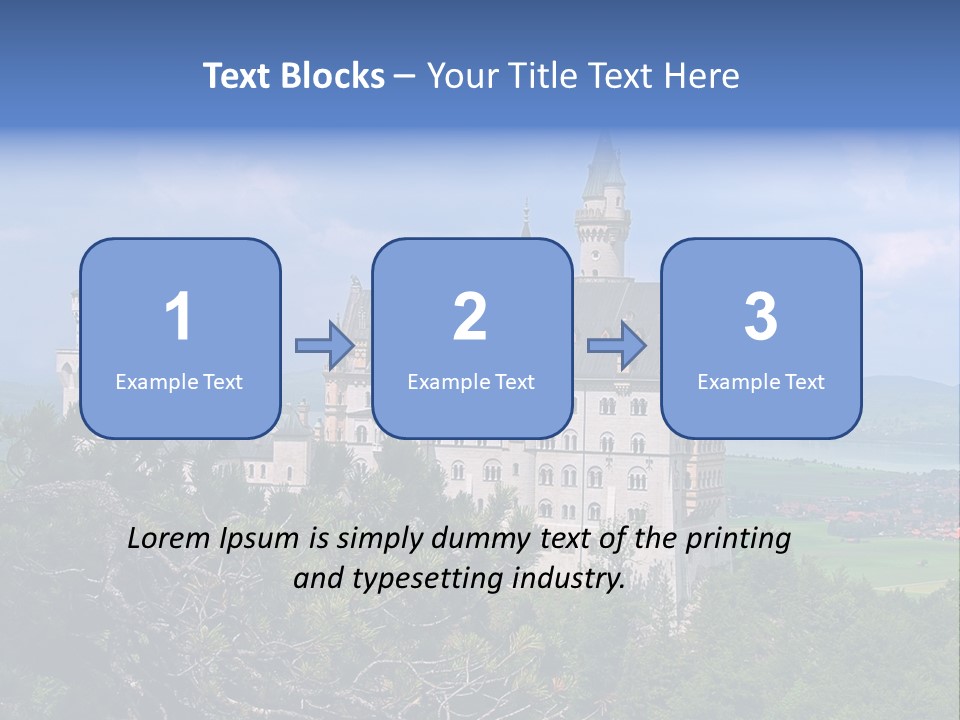 A Castle Is Shown With Trees In Front Of It PowerPoint Template