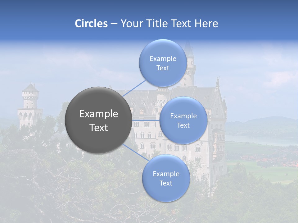 A Castle Is Shown With Trees In Front Of It PowerPoint Template