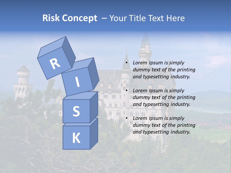 A Castle Is Shown With Trees In Front Of It PowerPoint Template