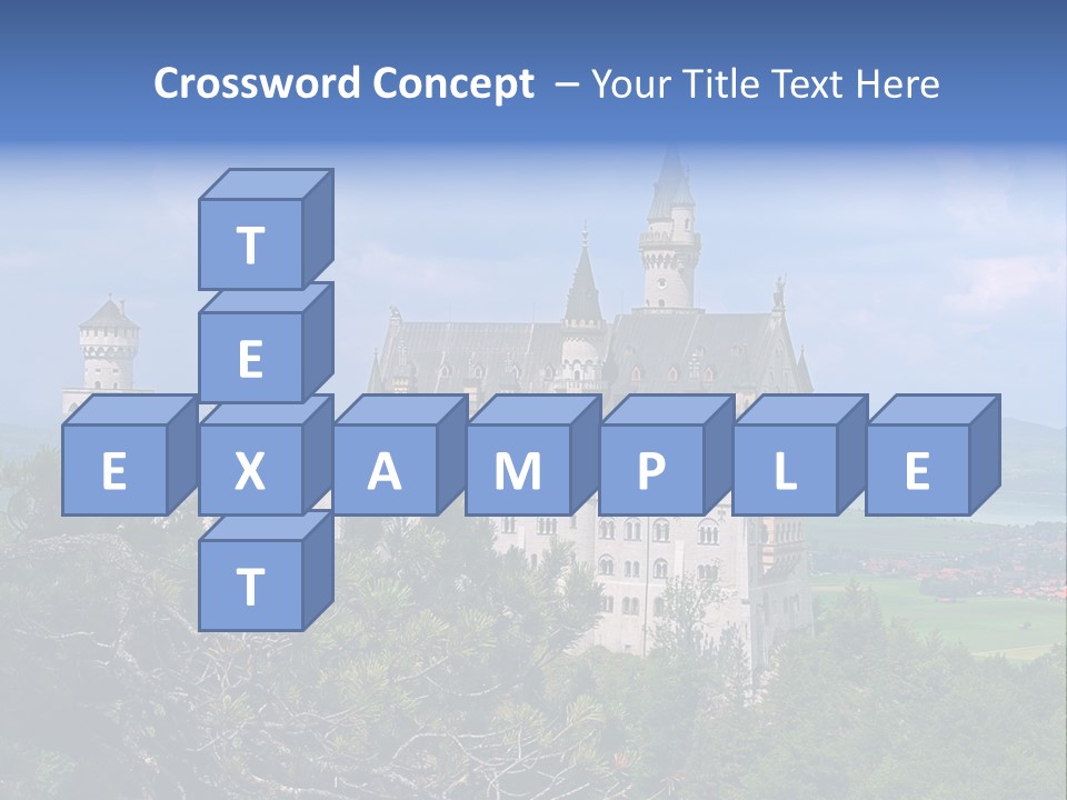 A Castle Is Shown With Trees In Front Of It PowerPoint Template