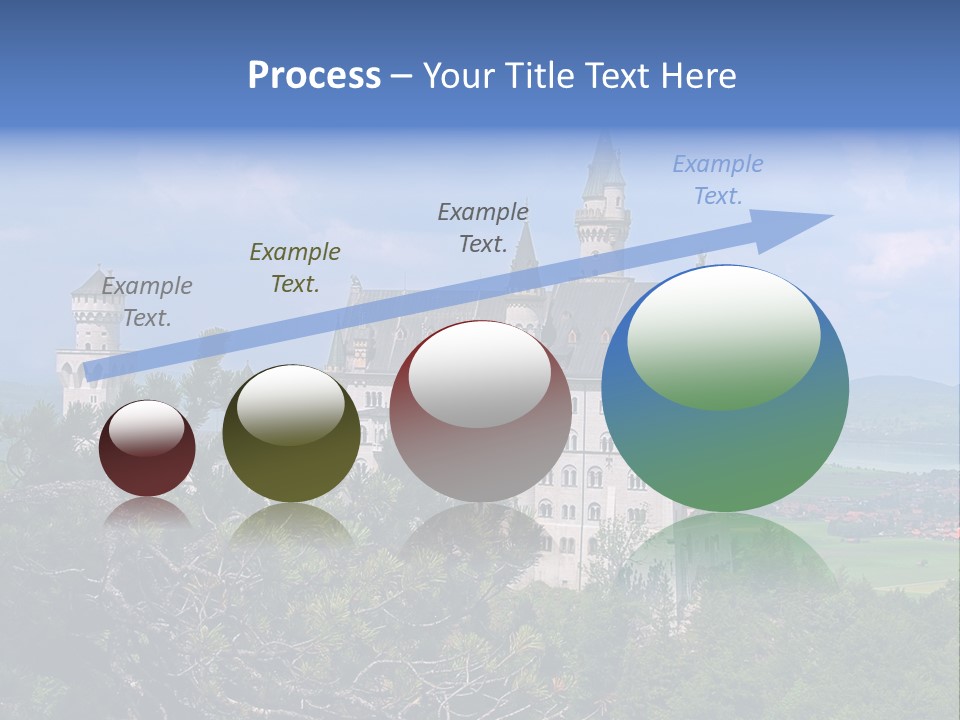 A Castle Is Shown With Trees In Front Of It PowerPoint Template