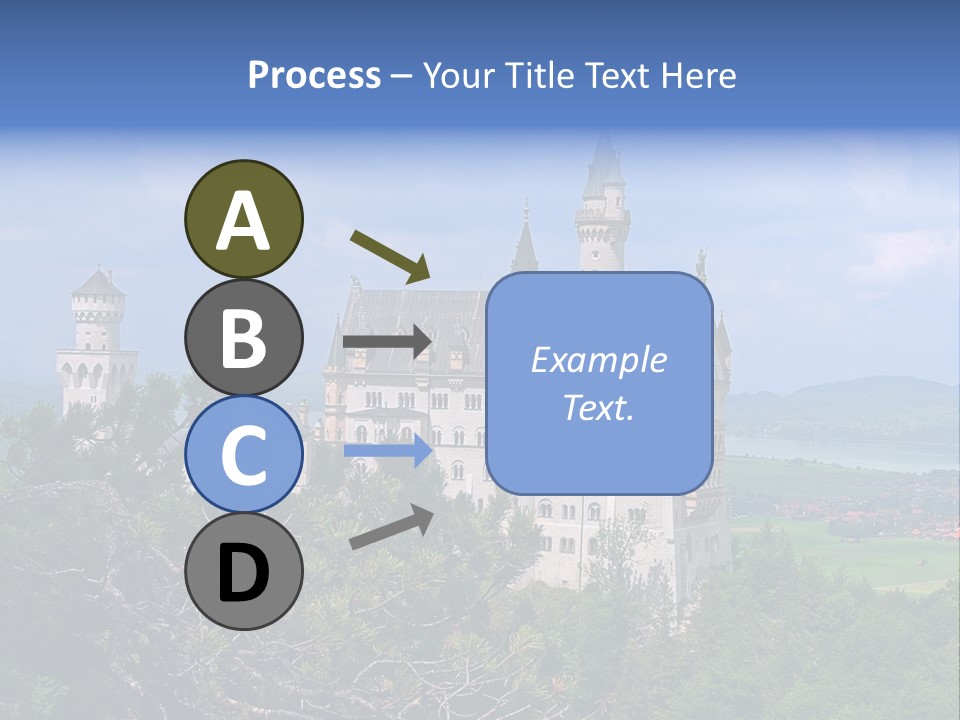 A Castle Is Shown With Trees In Front Of It PowerPoint Template