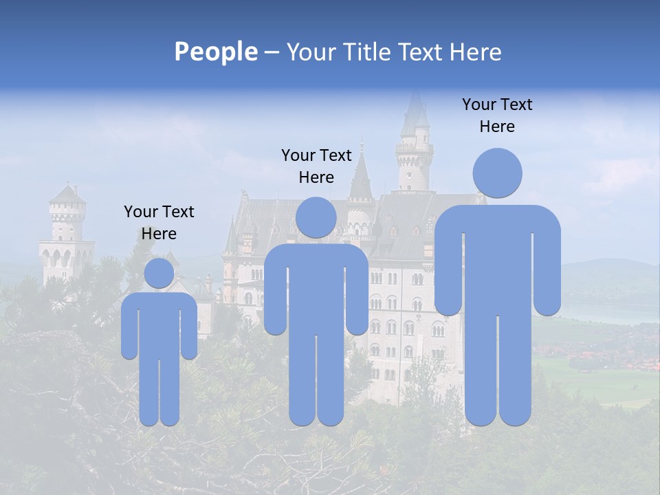 A Castle Is Shown With Trees In Front Of It PowerPoint Template
