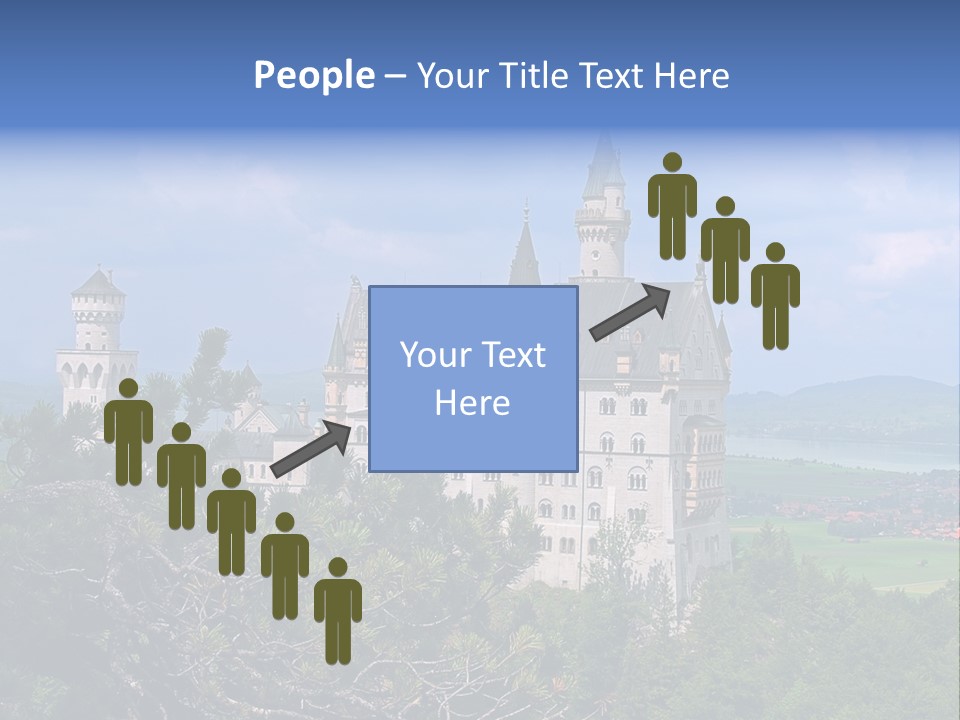 A Castle Is Shown With Trees In Front Of It PowerPoint Template
