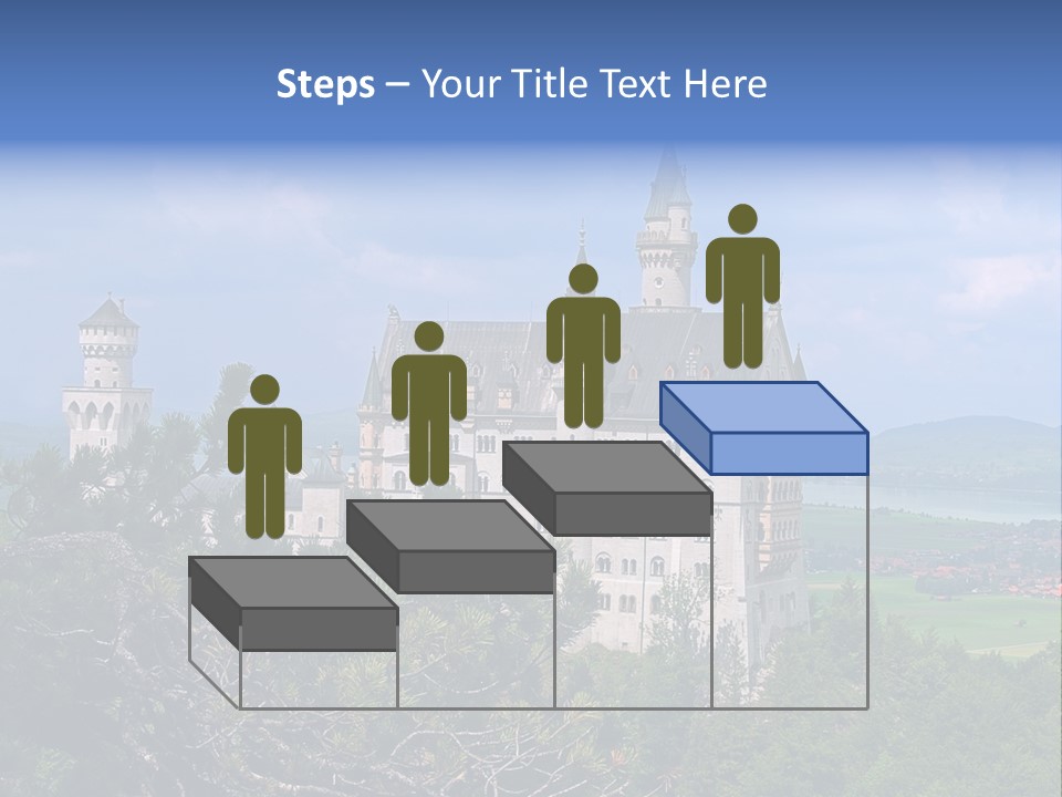 A Castle Is Shown With Trees In Front Of It PowerPoint Template