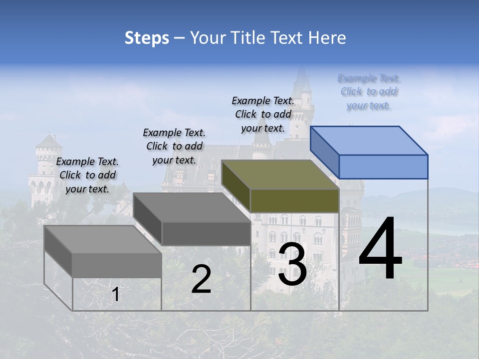 A Castle Is Shown With Trees In Front Of It PowerPoint Template