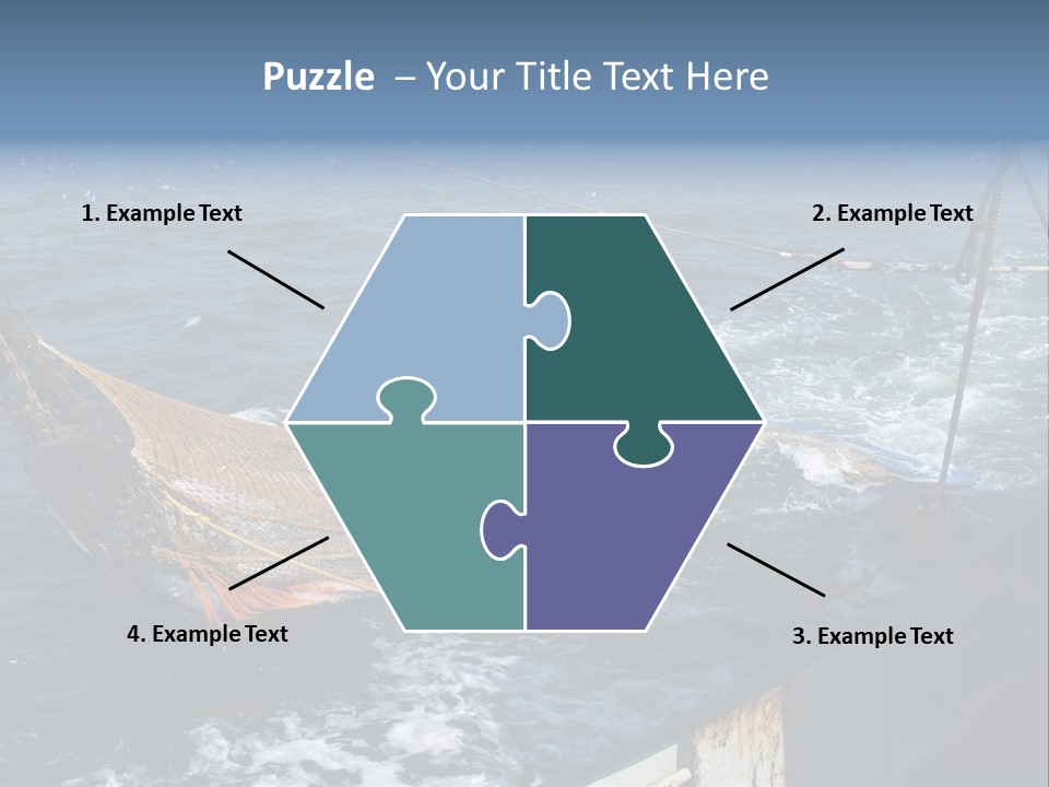 Catch Fishing Net PowerPoint Template