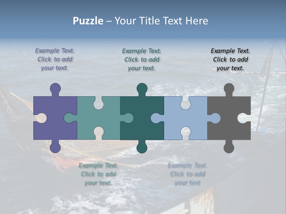 Catch Fishing Net PowerPoint Template