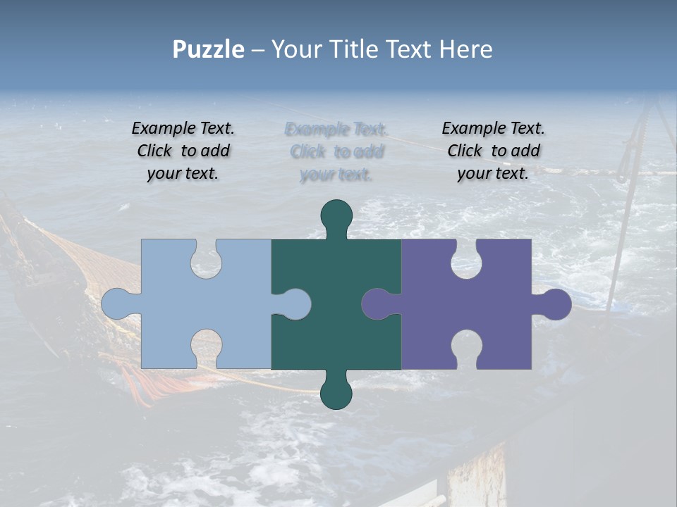 Catch Fishing Net PowerPoint Template