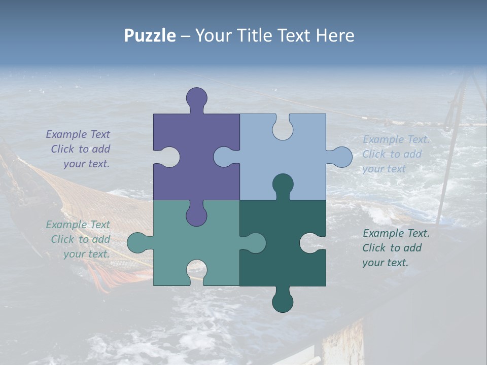 Catch Fishing Net PowerPoint Template