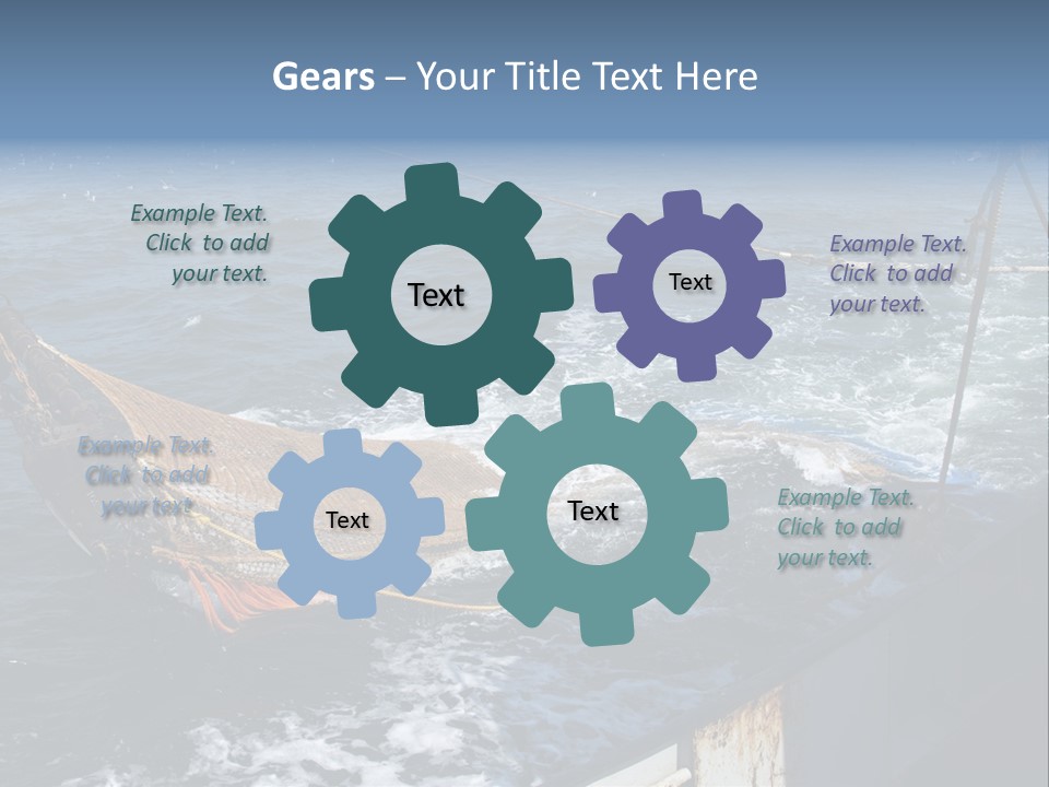 Catch Fishing Net PowerPoint Template