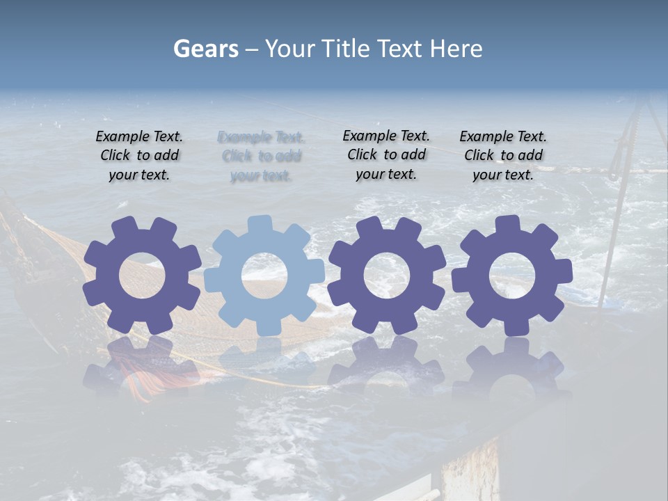 Catch Fishing Net PowerPoint Template