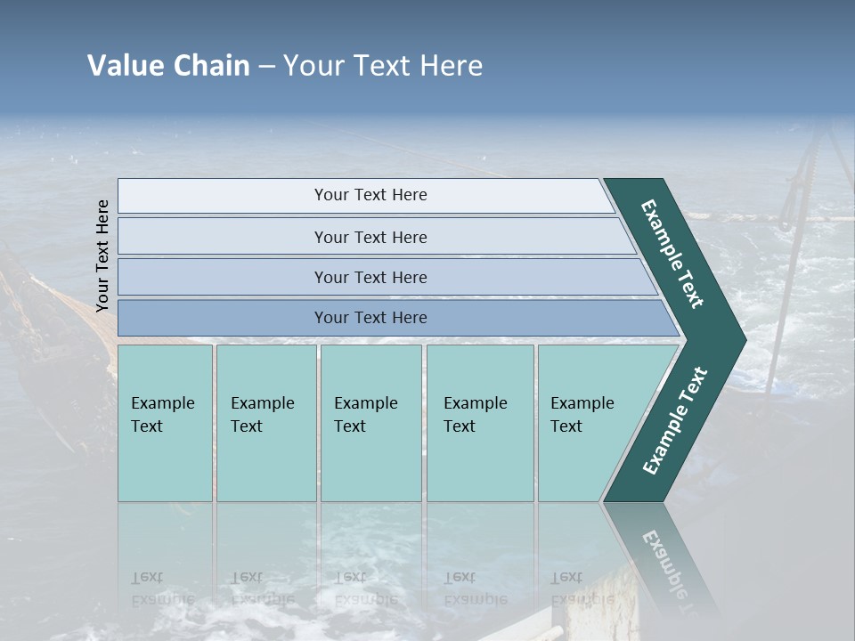 Catch Fishing Net PowerPoint Template