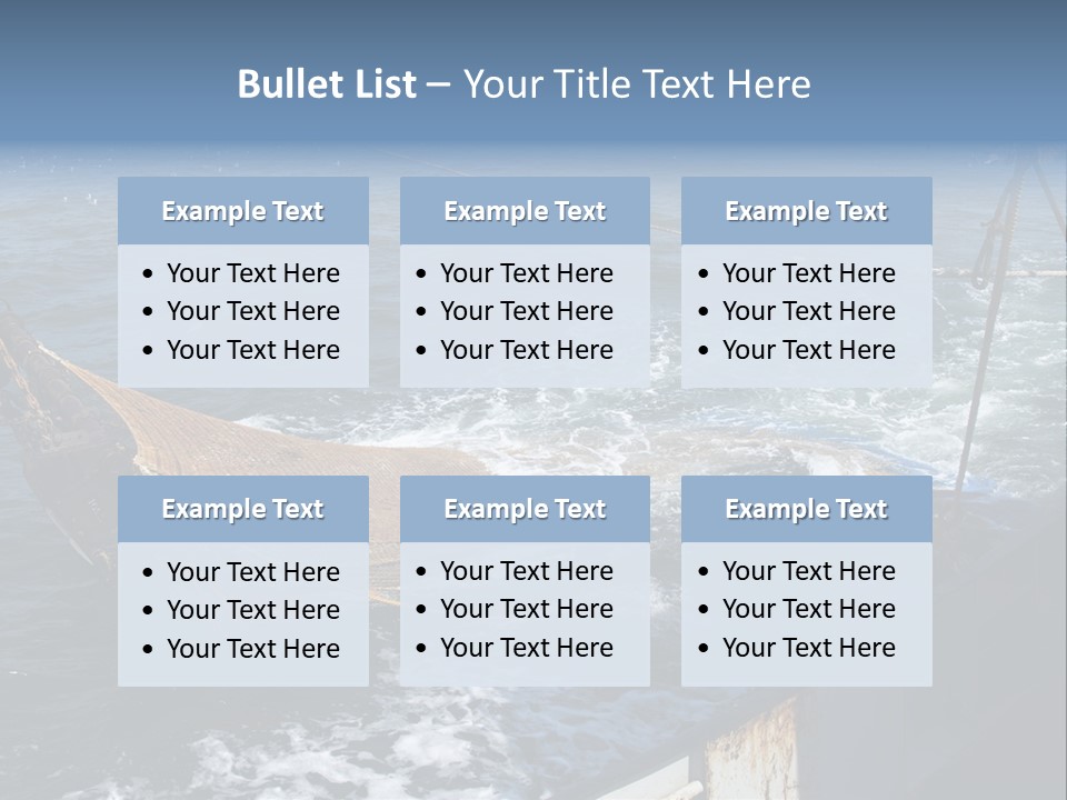 Catch Fishing Net PowerPoint Template