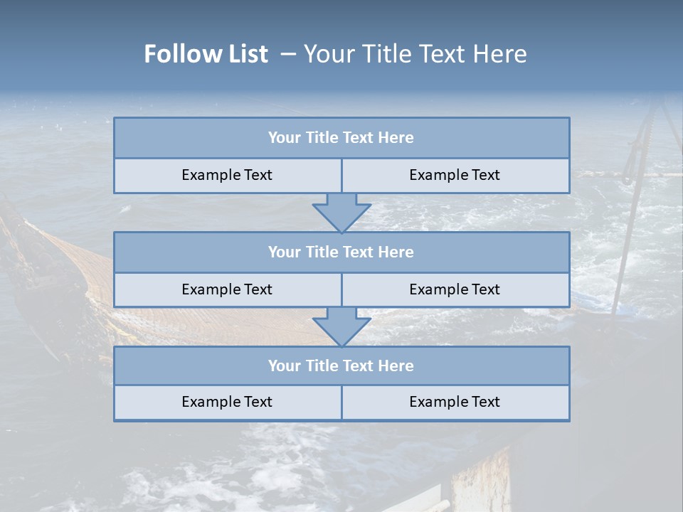 Catch Fishing Net PowerPoint Template