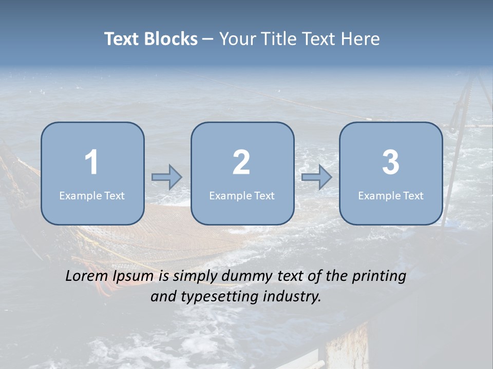 Catch Fishing Net PowerPoint Template