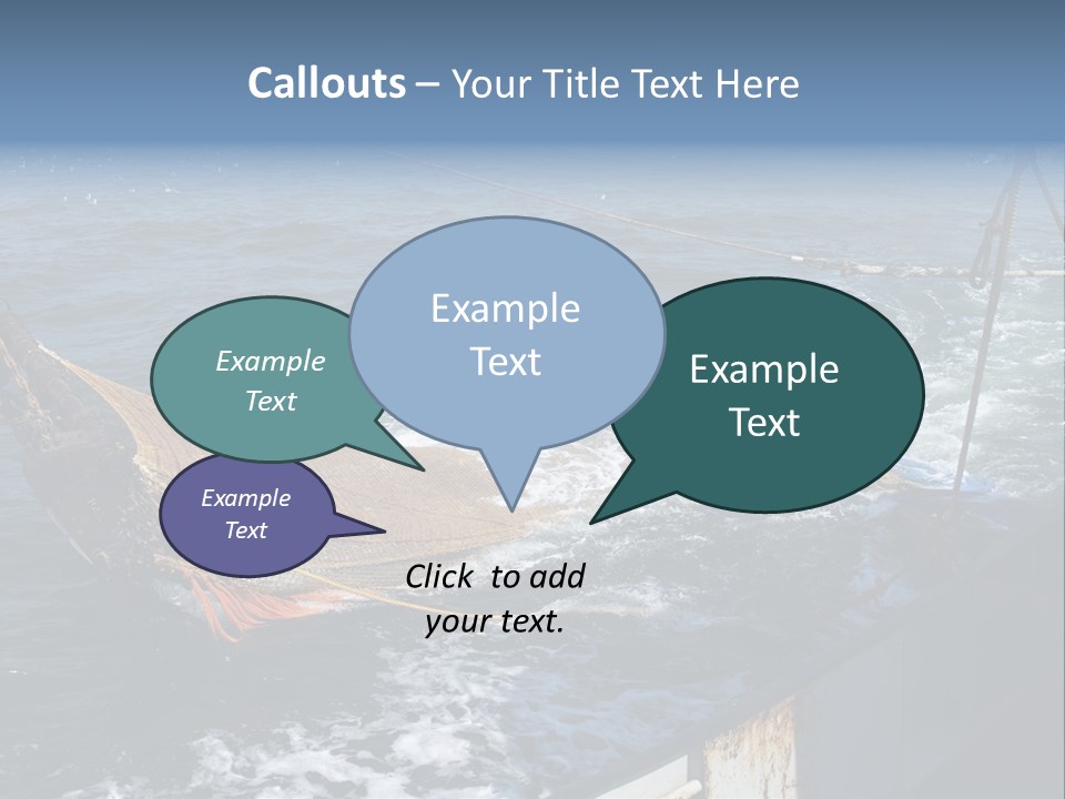 Catch Fishing Net PowerPoint Template