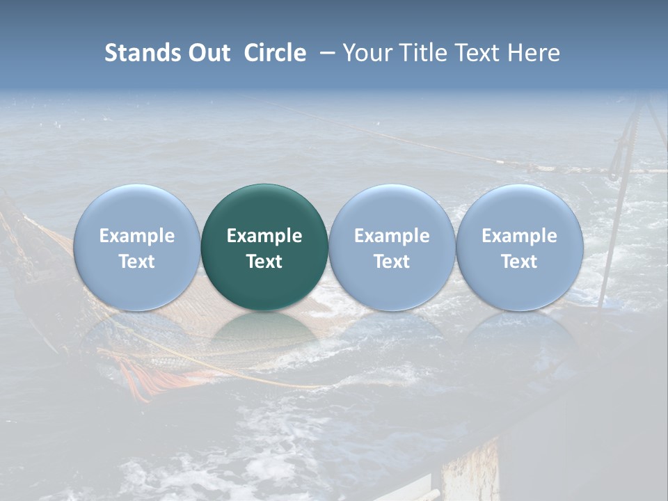 Catch Fishing Net PowerPoint Template