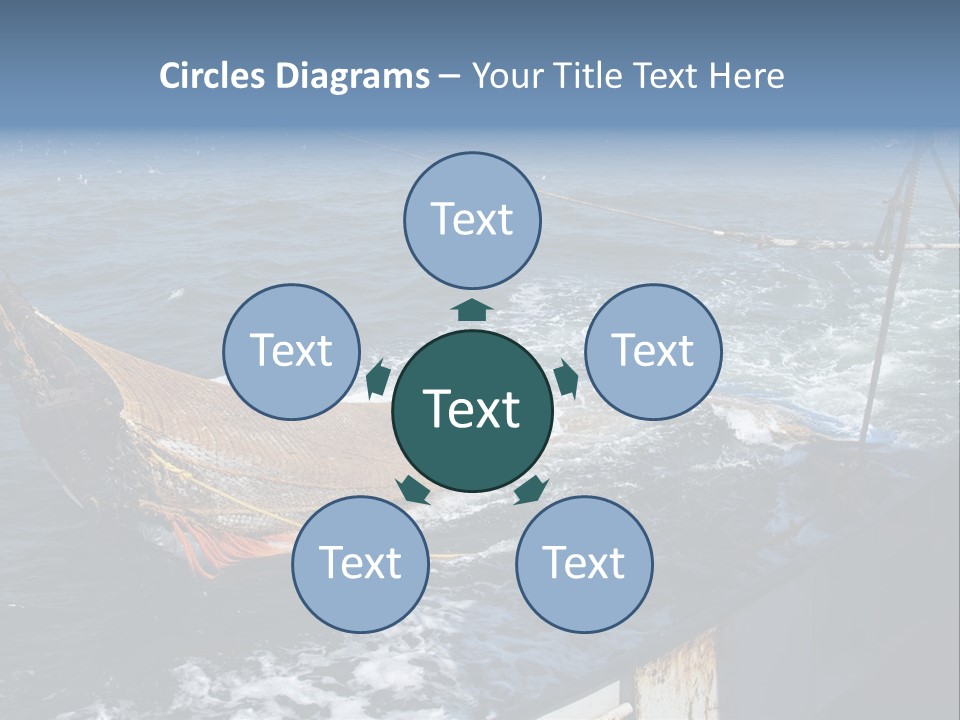 Catch Fishing Net PowerPoint Template