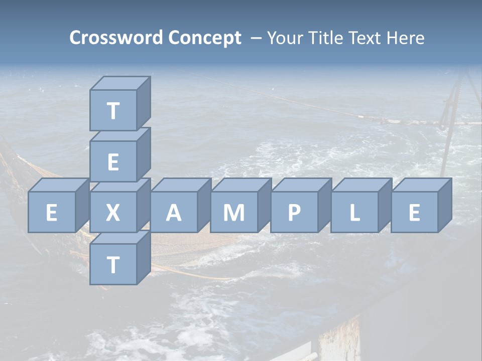 Catch Fishing Net PowerPoint Template