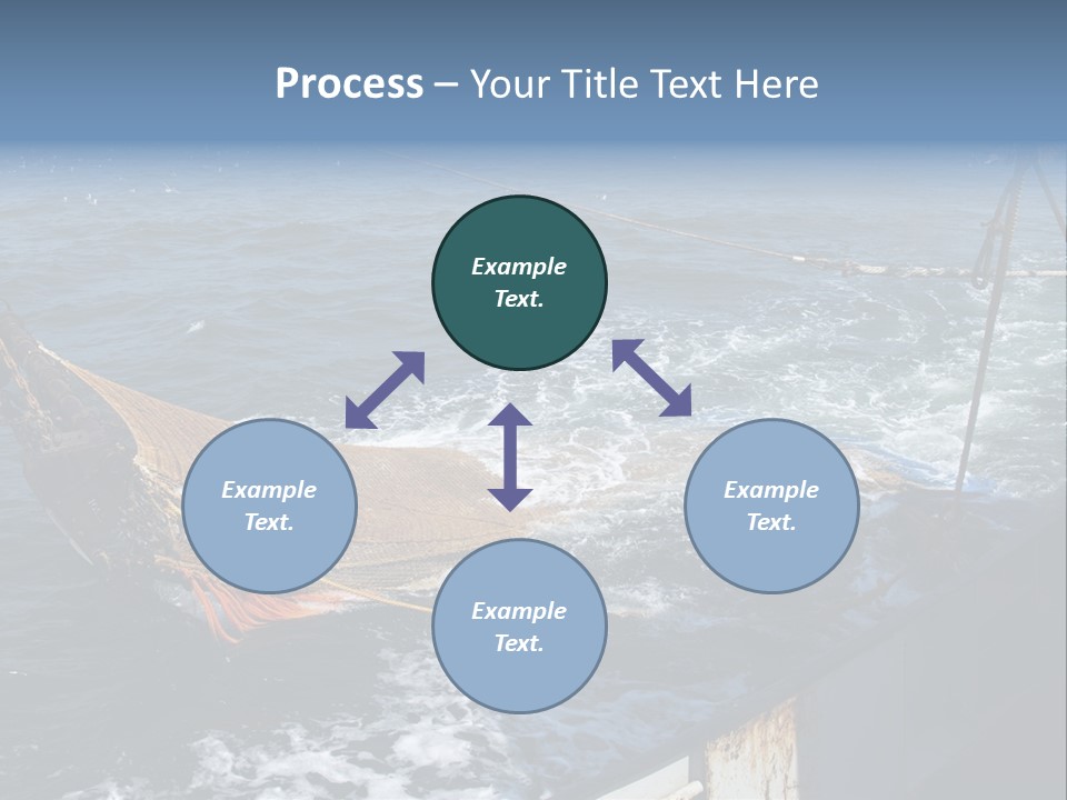 Catch Fishing Net PowerPoint Template