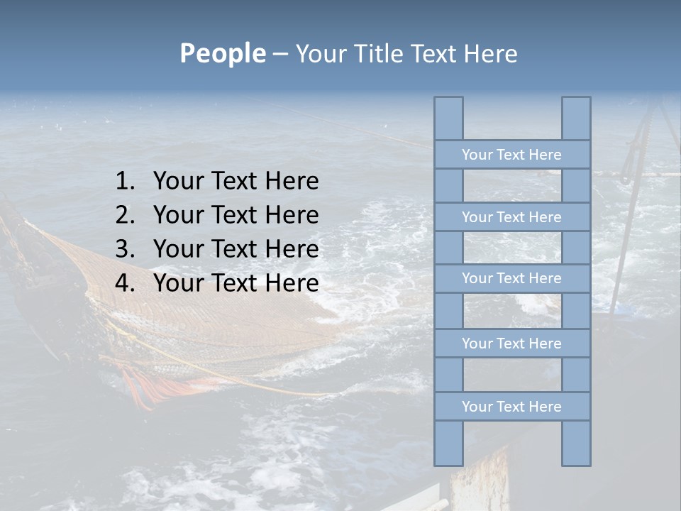 Catch Fishing Net PowerPoint Template