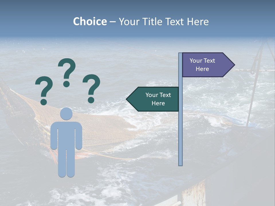 Catch Fishing Net PowerPoint Template