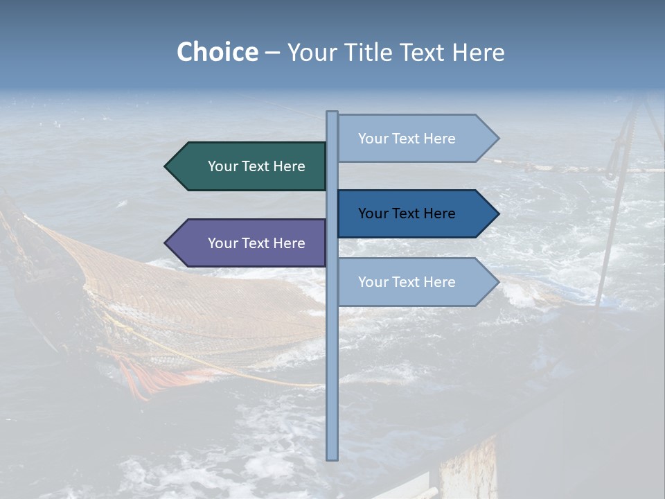 Catch Fishing Net PowerPoint Template