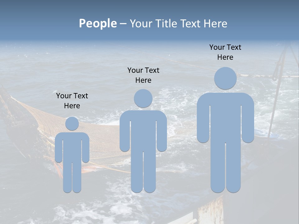 Catch Fishing Net PowerPoint Template